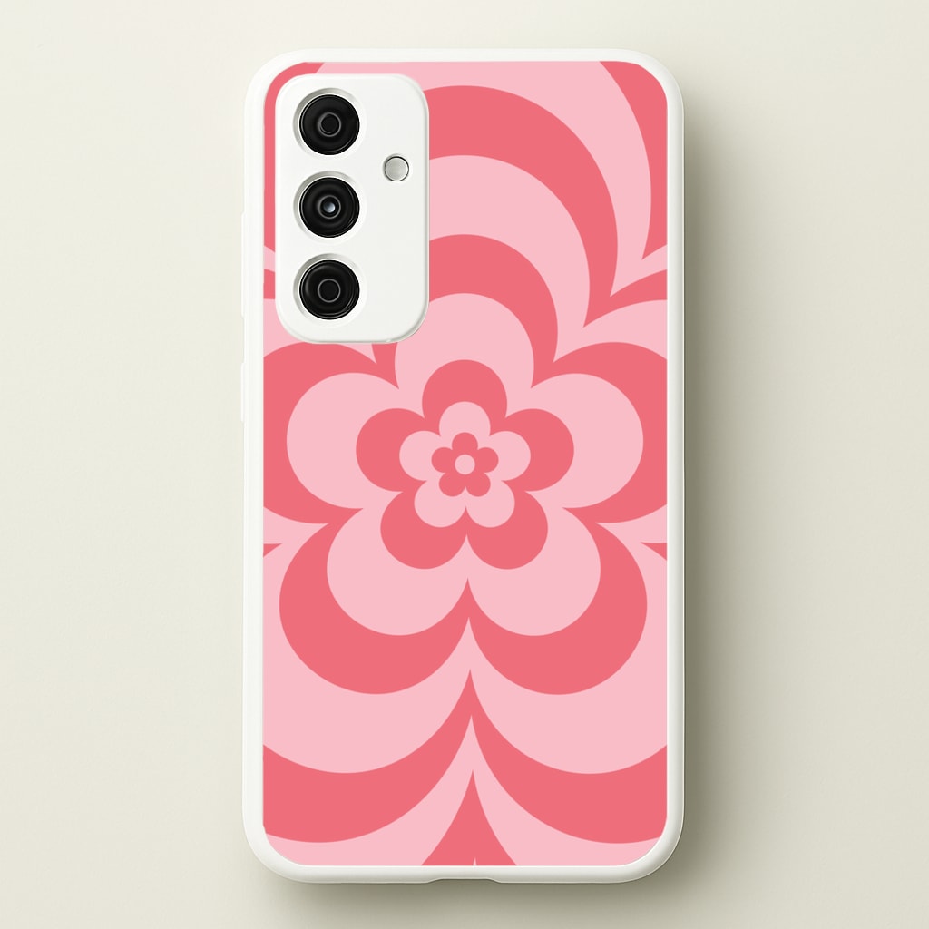 Pink Abstract Flower Pattern - Floral Phone Case for Galaxy A15
