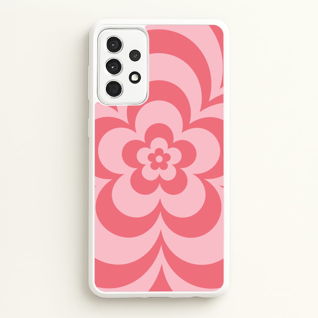Pink Abstract Flower Pattern - Floral Phone Case for Galaxy A52 / A52s
