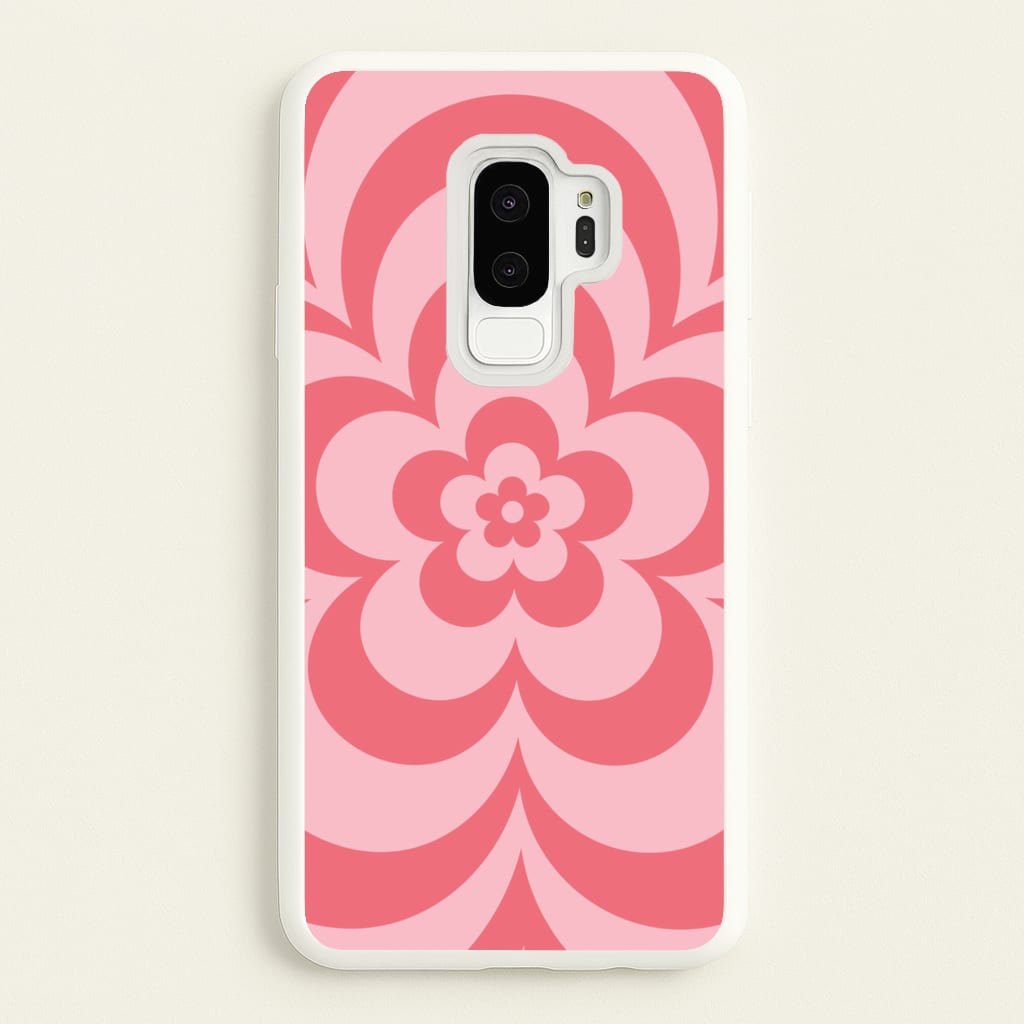 Pink Abstract Flower Pattern - Floral Phone Case for Galaxy S9 Plus