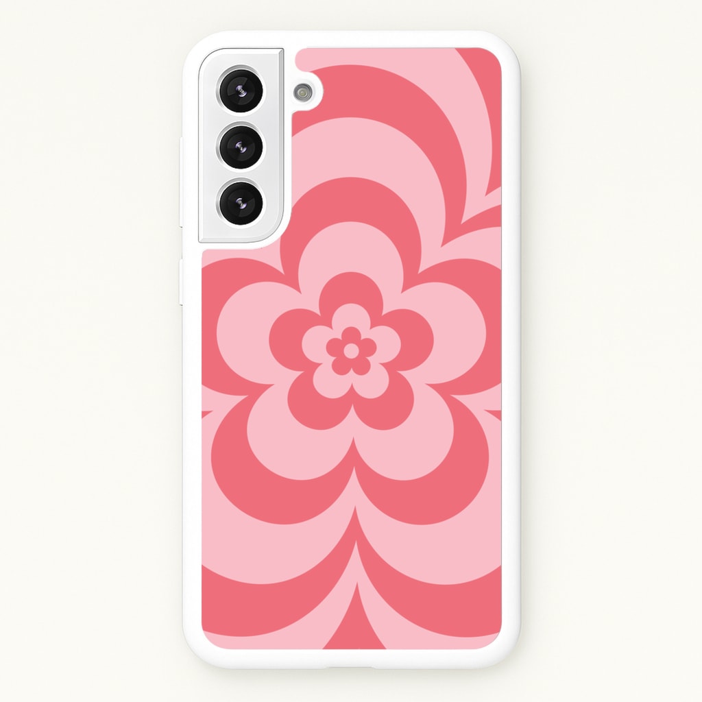 Pink Abstract Flower Pattern - Floral Phone Case for Galaxy S22