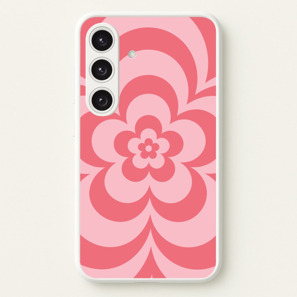 Pink Abstract Flower Pattern - Floral Phone Case for Galaxy S24FE