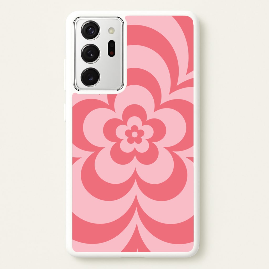 Pink Abstract Flower Pattern - Floral Phone Case for Galaxy Note 20 Ultra
