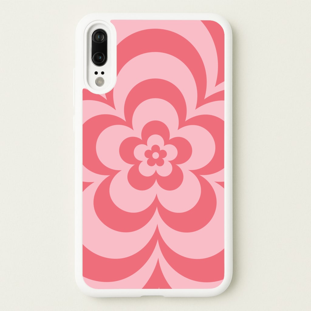 Pink Abstract Flower Pattern - Floral Phone Case for Huawei P20