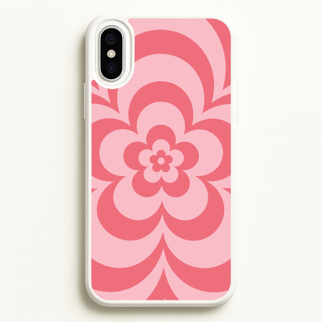 Pink Abstract Flower Pattern - Floral Phone Case for iPhone XS Max