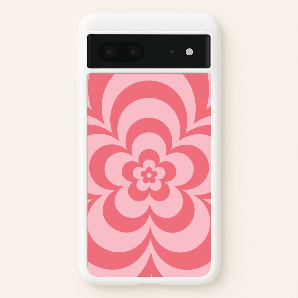 Pink Abstract Flower Pattern - Floral Phone Case for Google Pixel 7