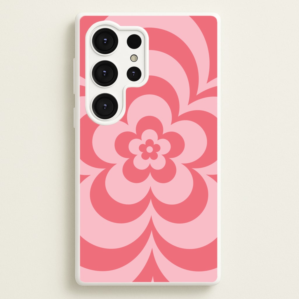 Pink Abstract Flower Pattern - Floral Phone Case for Galaxy S25 Ultra
