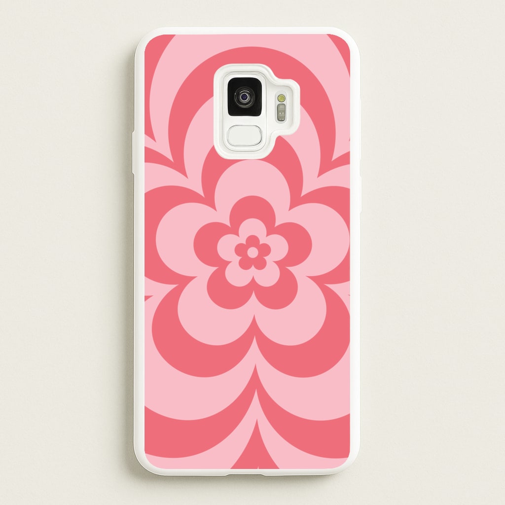 Pink Abstract Flower Pattern - Floral Phone Case for Galaxy S9