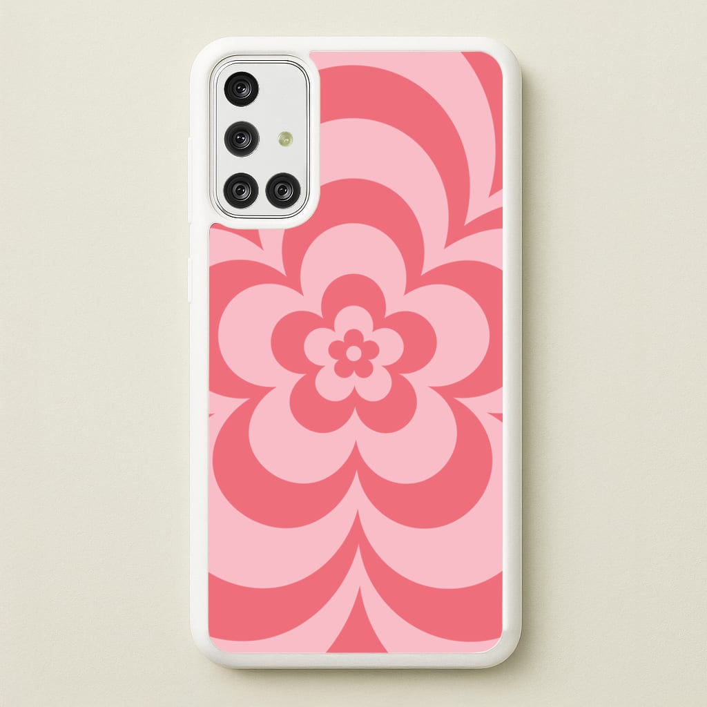 Pink Abstract Flower Pattern - Floral Phone Case for Galaxy A71