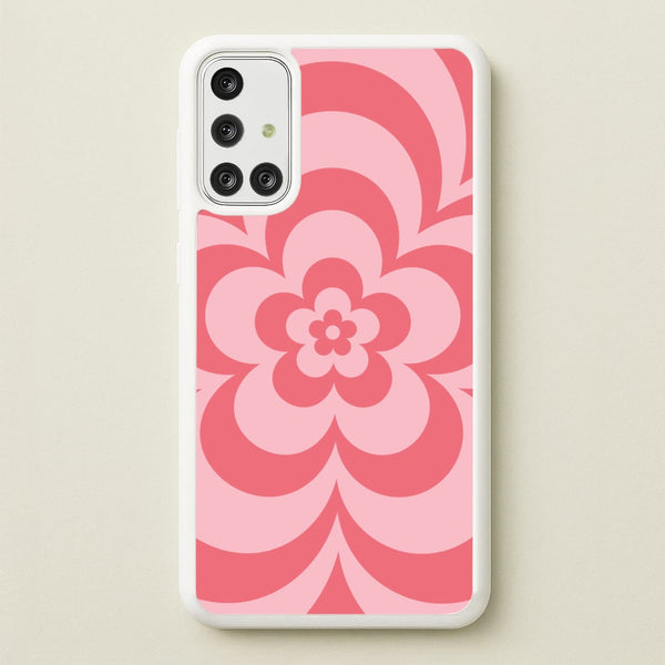 Pink Abstract Flower Pattern - Floral Phone Case for Galaxy A71