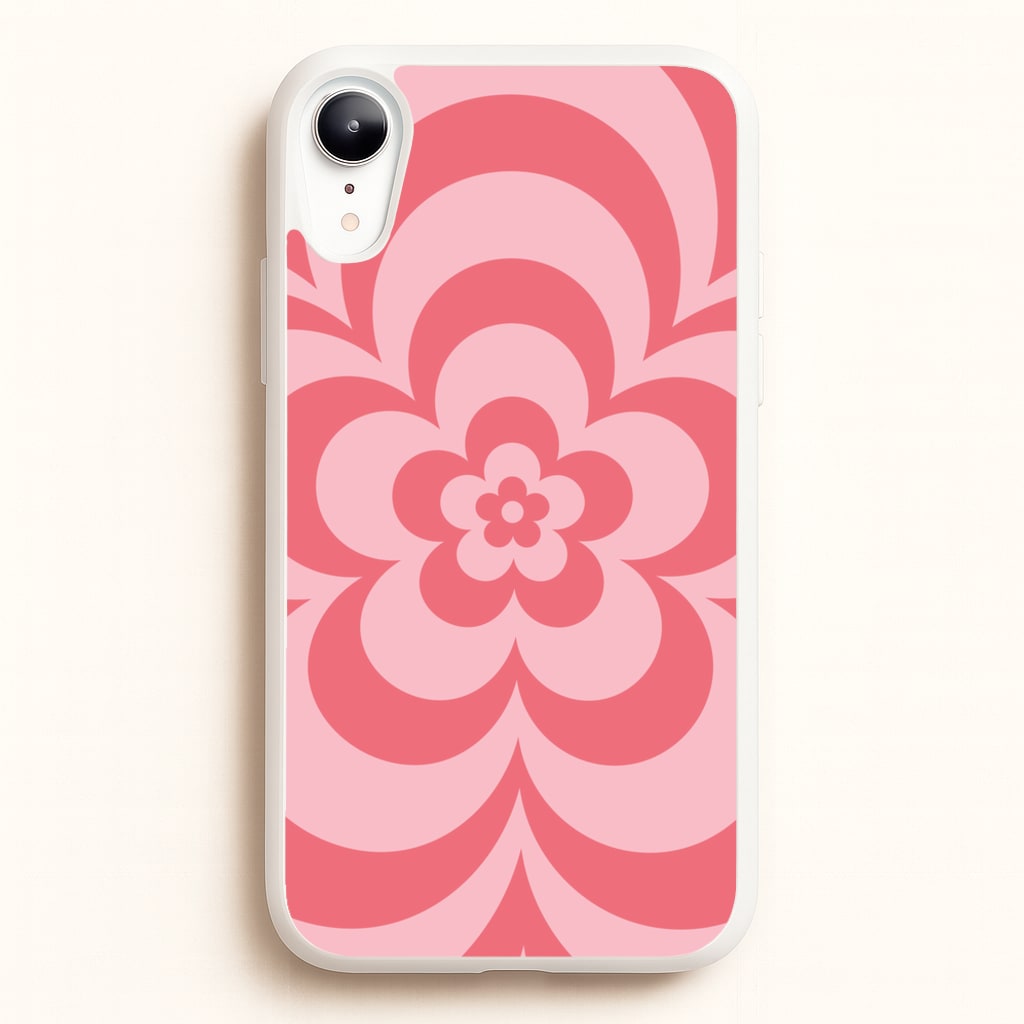 Pink Abstract Flower Pattern - Floral Phone Case for iPhone XR