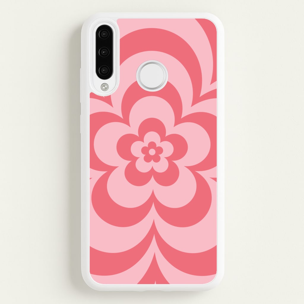 Pink Abstract Flower Pattern - Floral Phone Case for Huawei P30 Lite