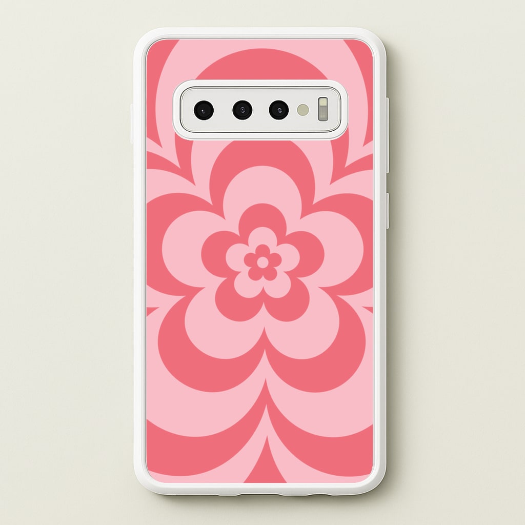 Pink Abstract Flower Pattern - Floral Phone Case for Galaxy S10