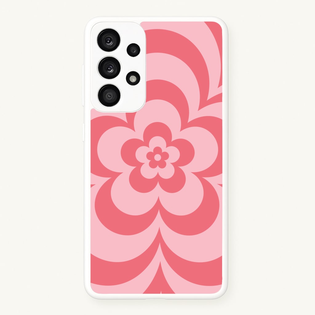 Pink Abstract Flower Pattern - Floral Phone Case for Galaxy A53