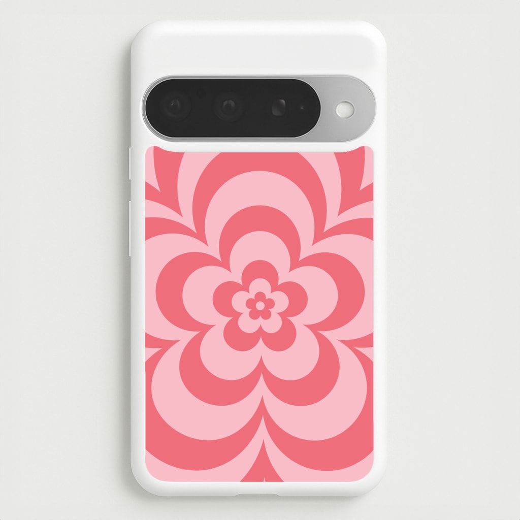 Pink Abstract Flower Pattern Phone Case for Google Pixel 10 Pro XL