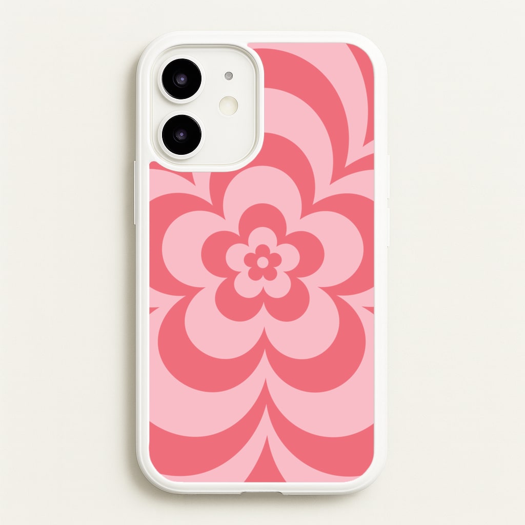 Pink Abstract Flower Pattern - Floral Phone Case for iPhone 12 / 12 Pro