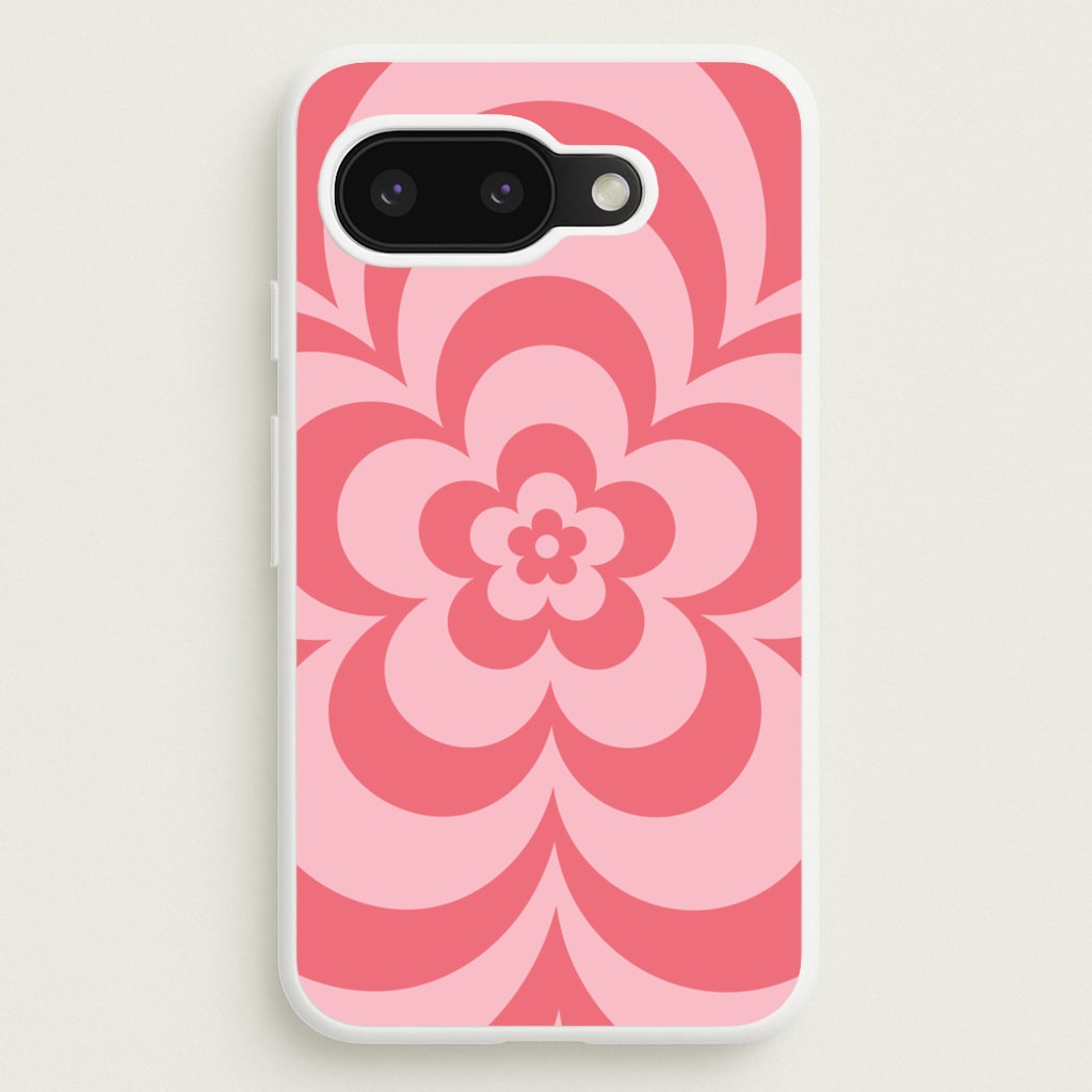 Pink Abstract Flower Pattern - Floral Phone Case for Google Pixel 9a