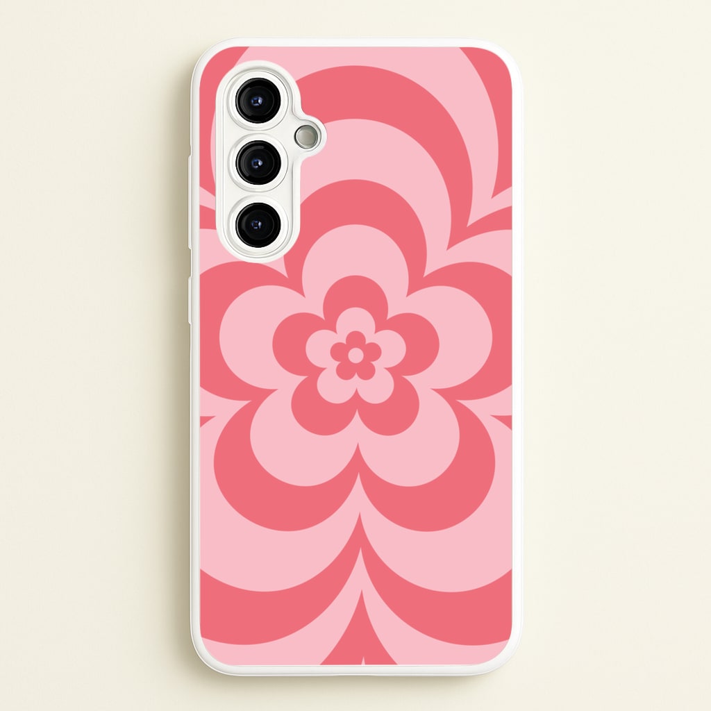 Pink Abstract Flower Pattern - Floral Phone Case for Galaxy A54