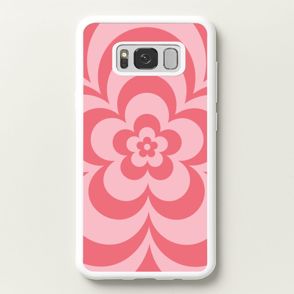 Pink Abstract Flower Pattern - Floral Phone Case for Galaxy S8