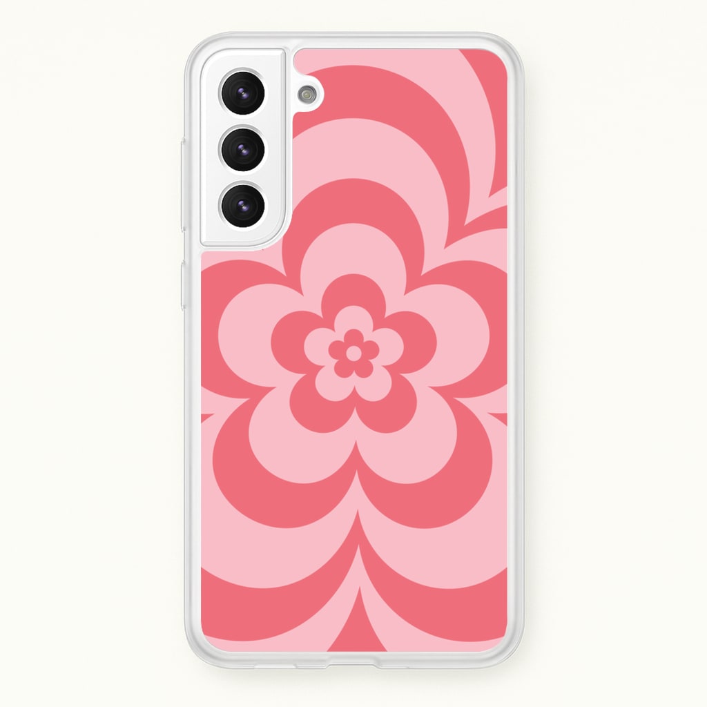 Pink Abstract Flower Pattern - Floral Phone Case for Galaxy S22 Plus