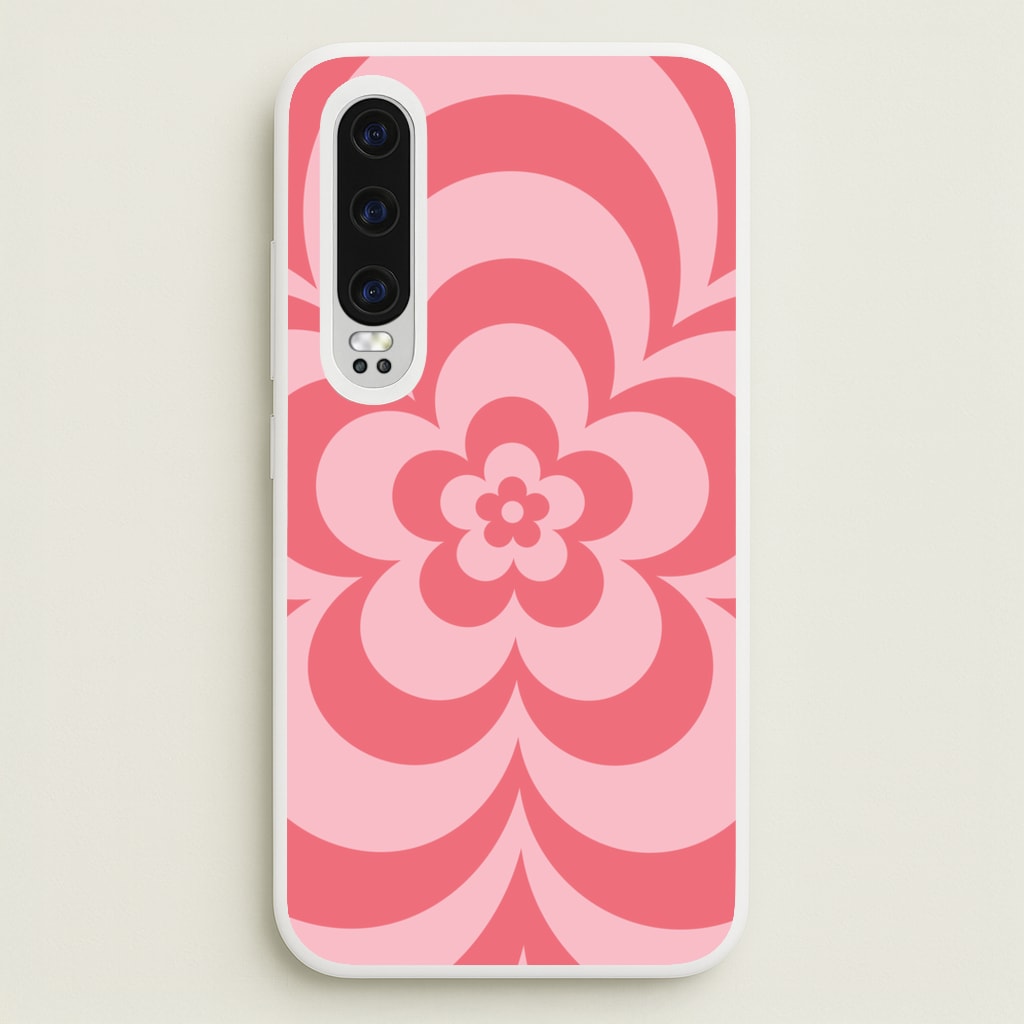 Pink Abstract Flower Pattern - Floral Phone Case for Huawei P30