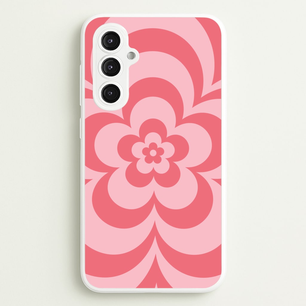 Pink Abstract Flower Pattern - Floral Phone Case for Galaxy S23FE