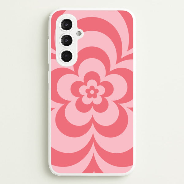 Pink Abstract Flower Pattern - Floral Phone Case for Galaxy S23FE