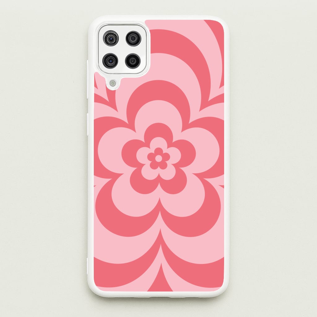 Pink Abstract Flower Pattern - Floral Phone Case for Galaxy A12