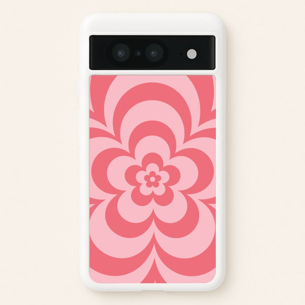 Pink Abstract Flower Pattern - Floral Phone Case for Google Pixel 8
