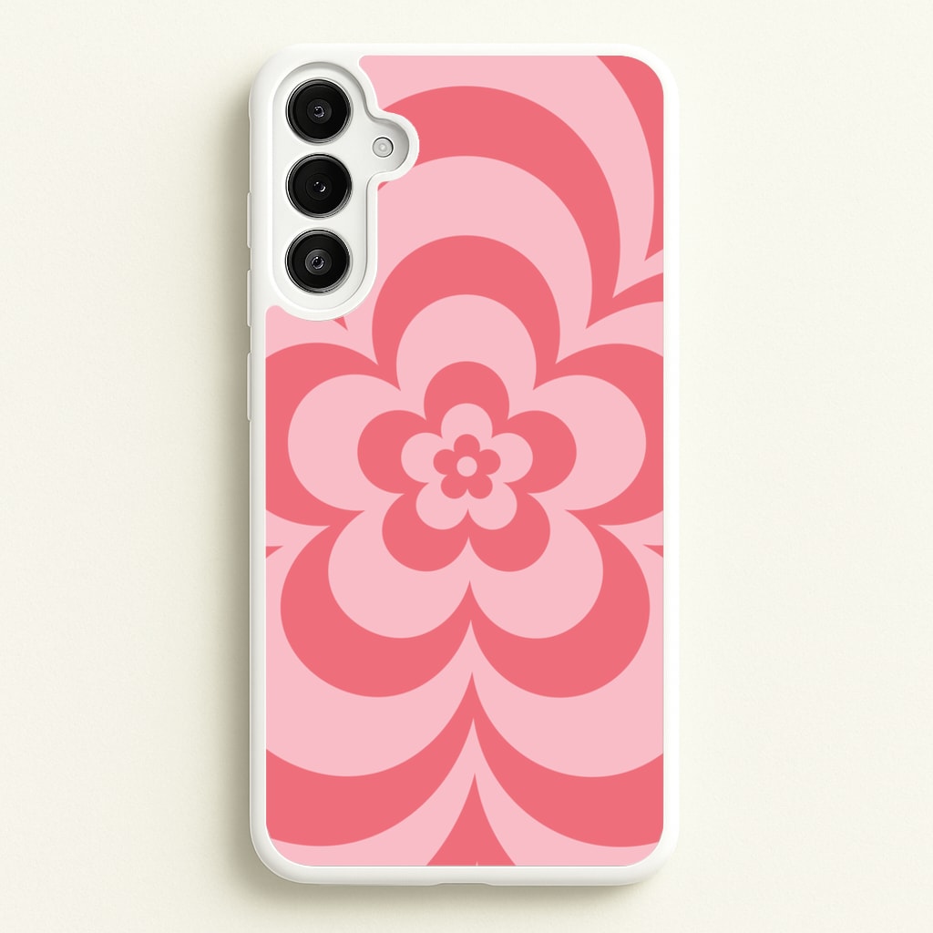 Pink Abstract Flower Pattern - Floral Phone Case for Galaxy A34