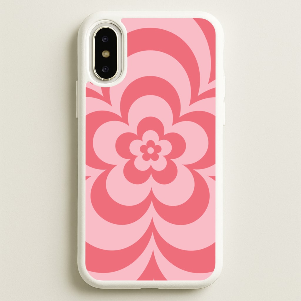 Pink Abstract Flower Pattern - Floral Phone Case for iPhone X / XS