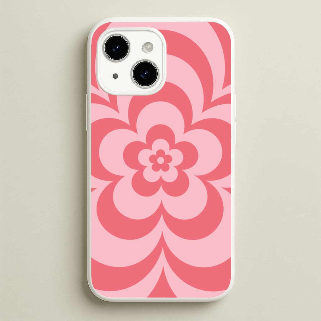 Pink Abstract Flower Pattern - Floral Phone Case for iPhone 15 Plus