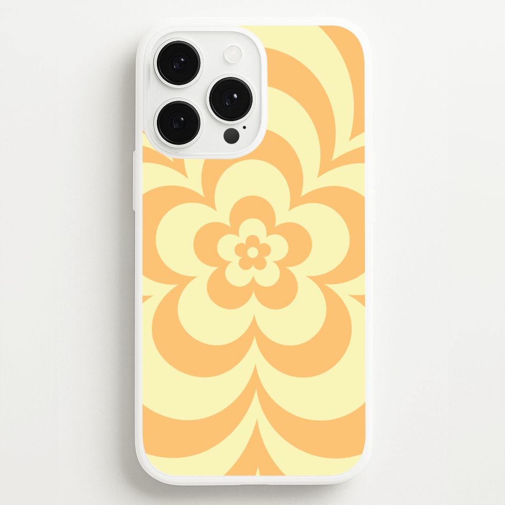 Yellow Abstract Flower Pattern - Floral Phone Case for iPhone 13 Pro Max