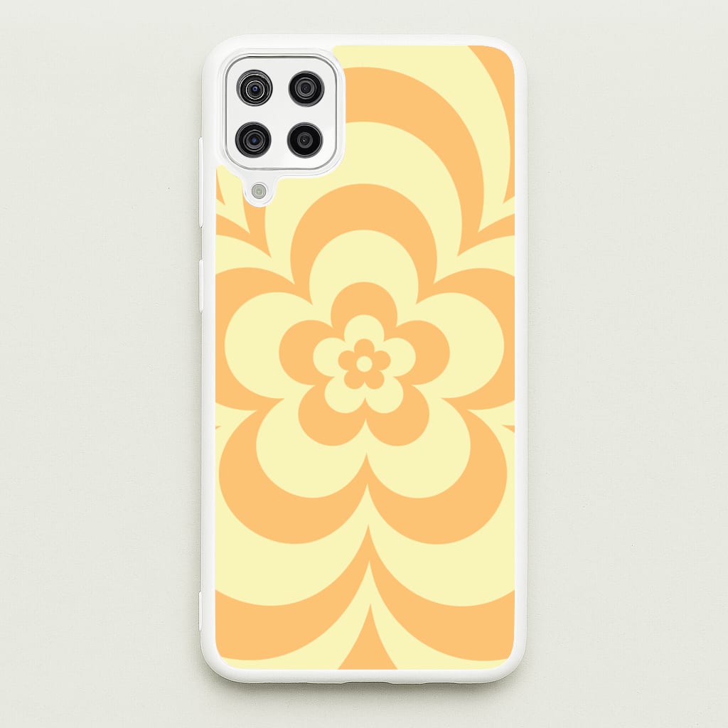 Yellow Abstract Flower Pattern - Floral Phone Case for Galaxy A12