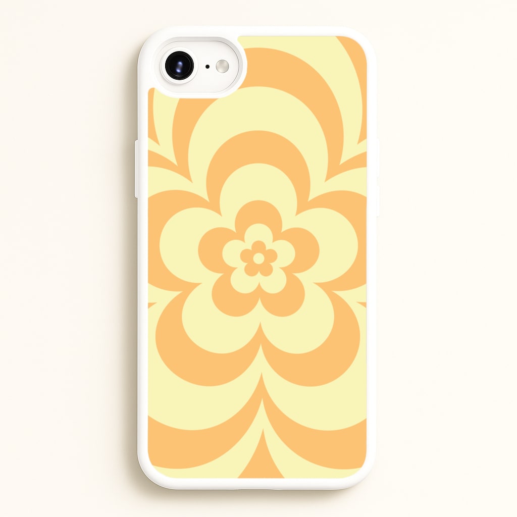 Yellow Abstract Flower Pattern - Floral Phone Case for iPhone 6 / 7 / 8 / SE
