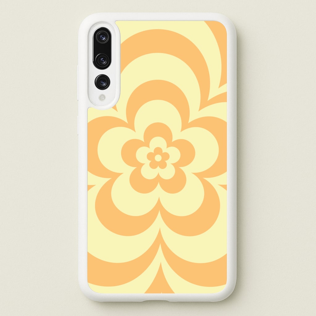 Yellow Abstract Flower Pattern - Floral Phone Case for Huawei P20 Pro