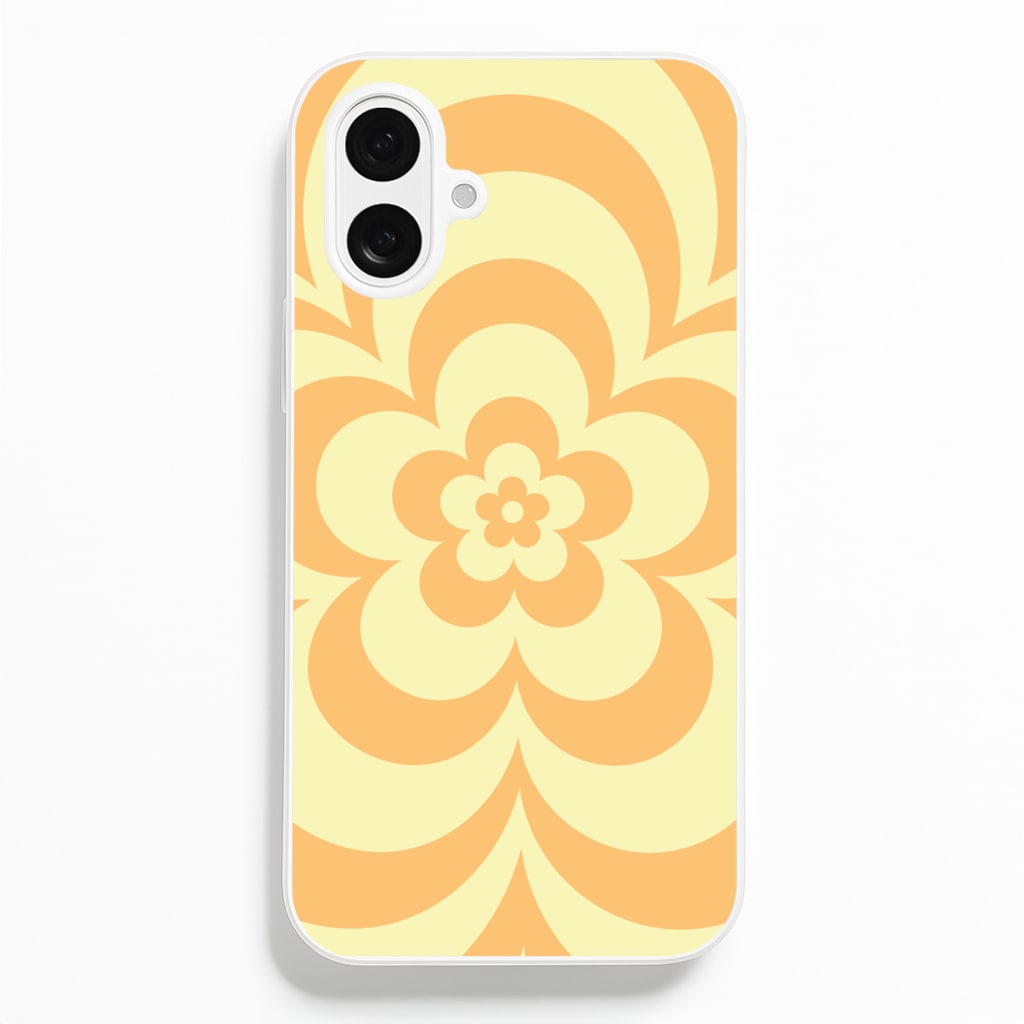 Yellow Abstract Flower Pattern Phone Case
