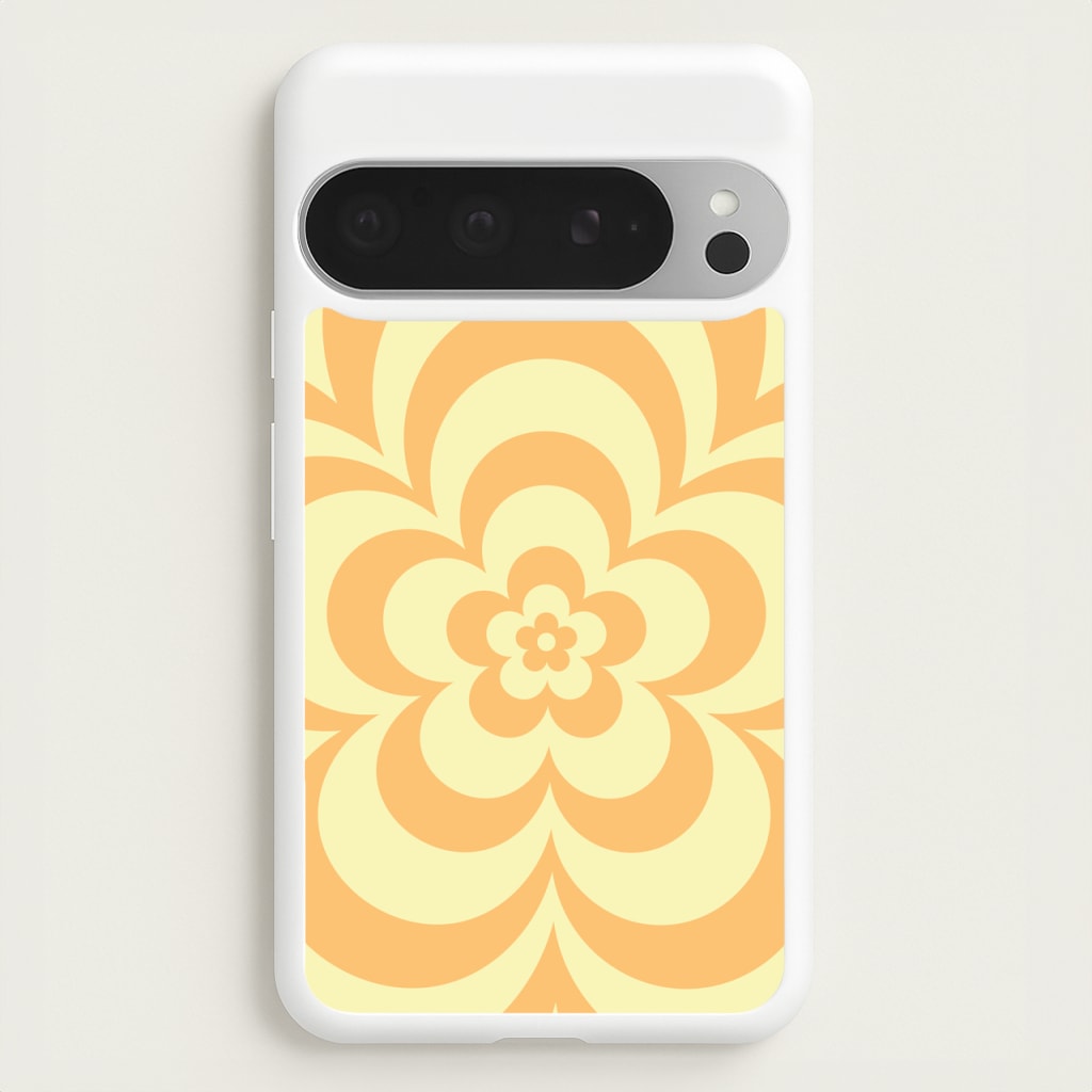 Yellow Abstract Flower Pattern - Floral Phone Case for Google Pixel 9 Pro XL