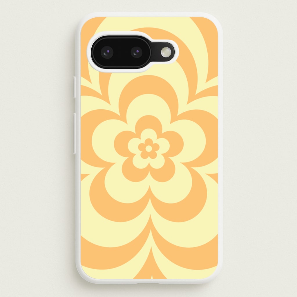 Yellow Abstract Flower Pattern - Floral Phone Case for Google Pixel 9a