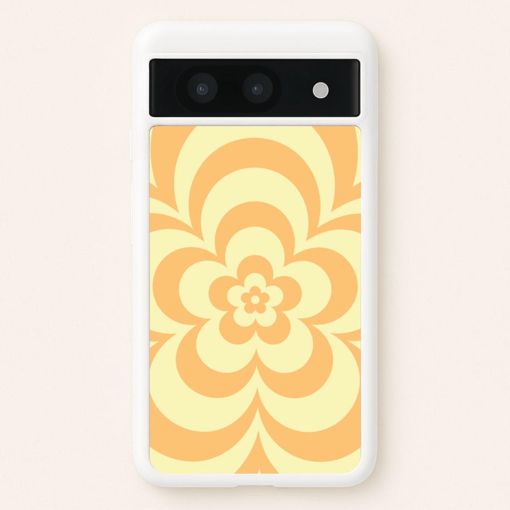 Yellow Abstract Flower Pattern - Floral Phone Case for Google Pixel 8a