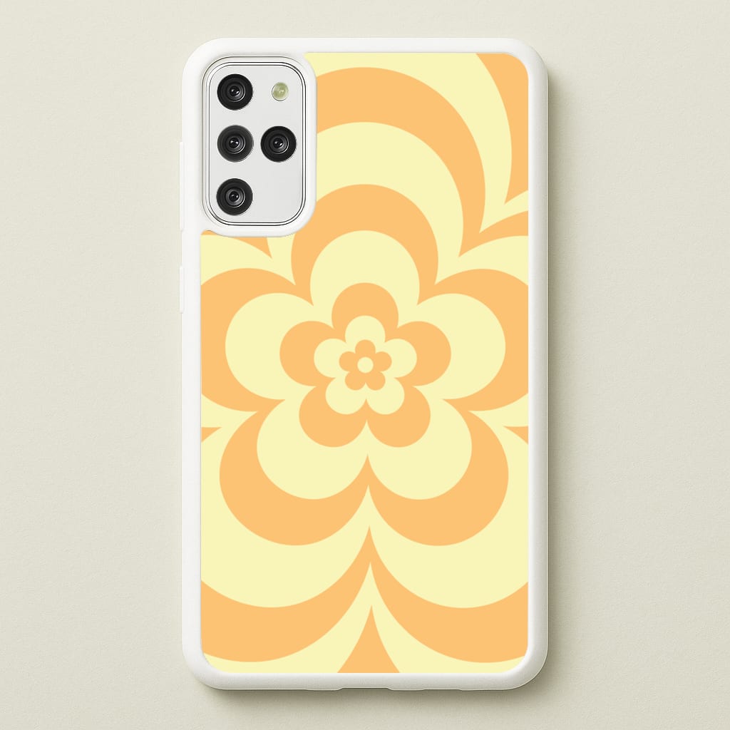 Yellow Abstract Flower Pattern - Floral Phone Case for Galaxy S20 Plus