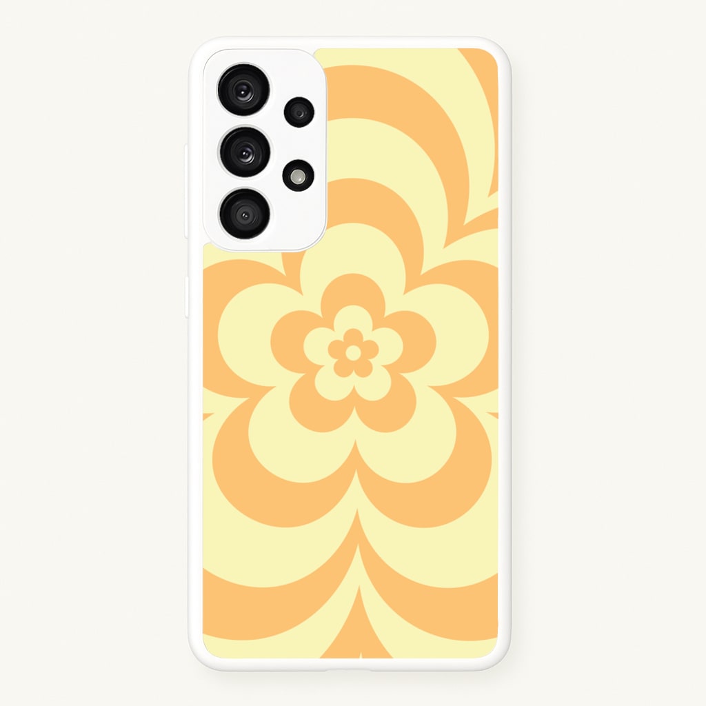 Yellow Abstract Flower Pattern - Floral Phone Case for Galaxy A33