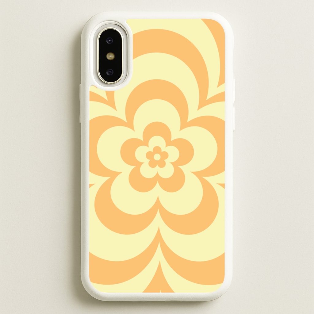 Yellow Abstract Flower Pattern - Floral Phone Case for iPhone X / XS