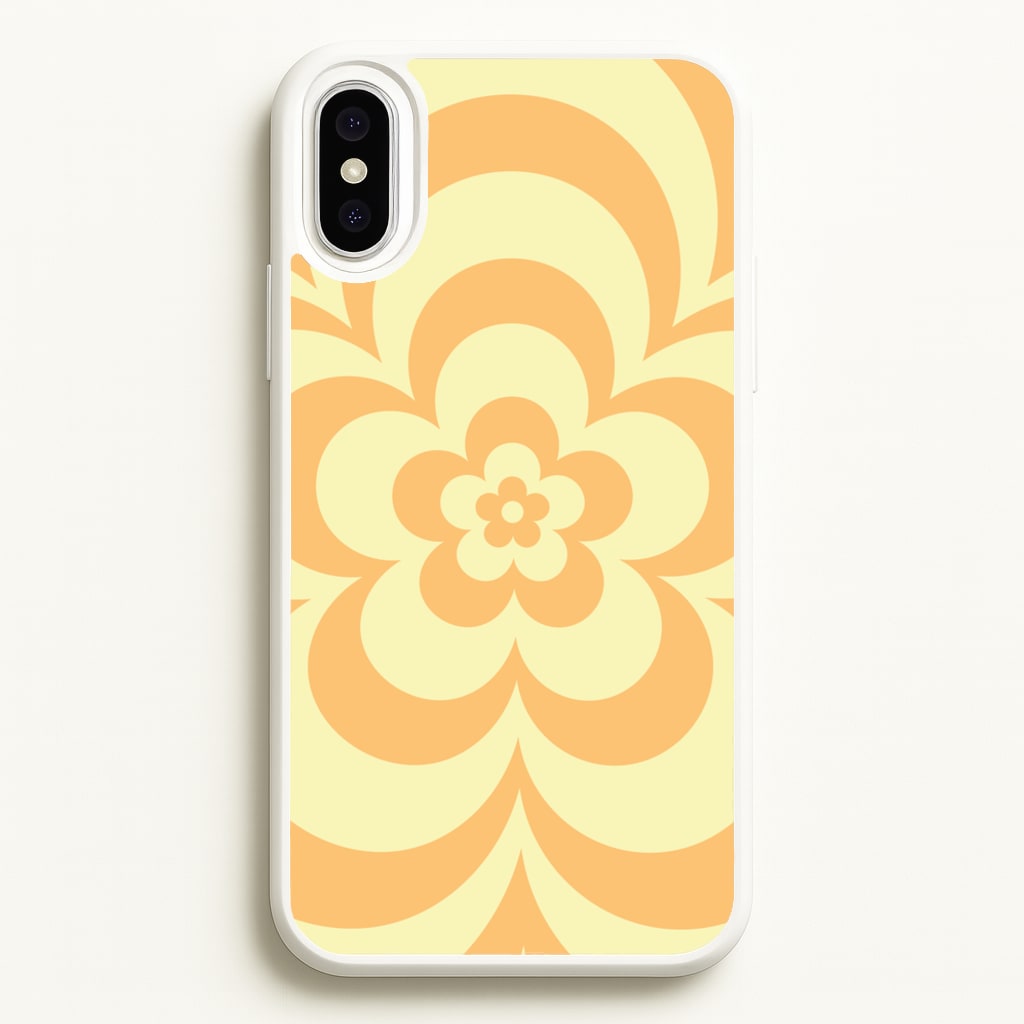Yellow Abstract Flower Pattern - Floral Phone Case for iPhone XS Max