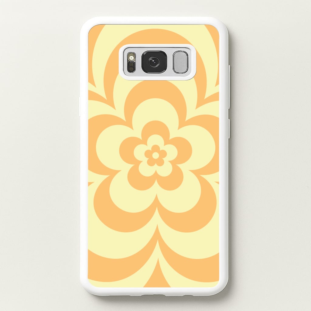 Yellow Abstract Flower Pattern - Floral Phone Case for Galaxy S8