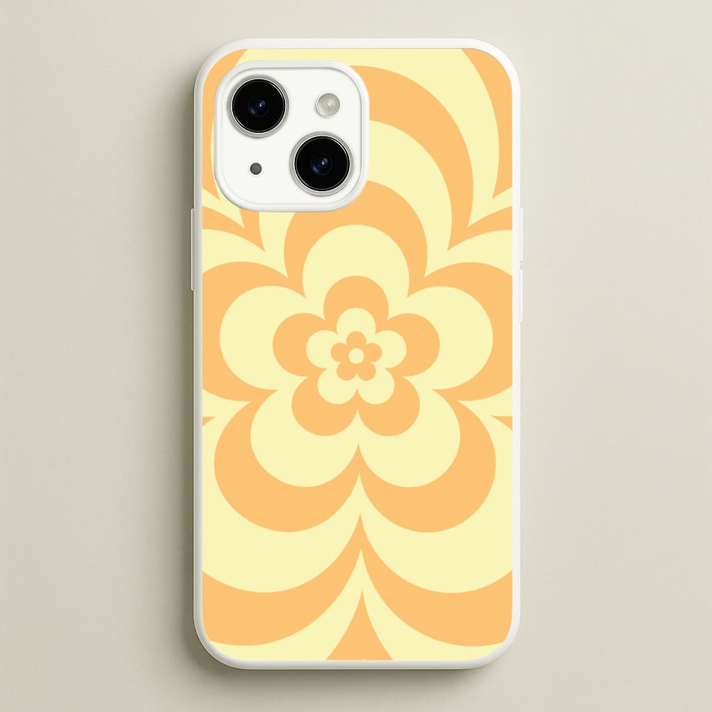 Yellow Abstract Flower Pattern - Floral Phone Case for iPhone 14