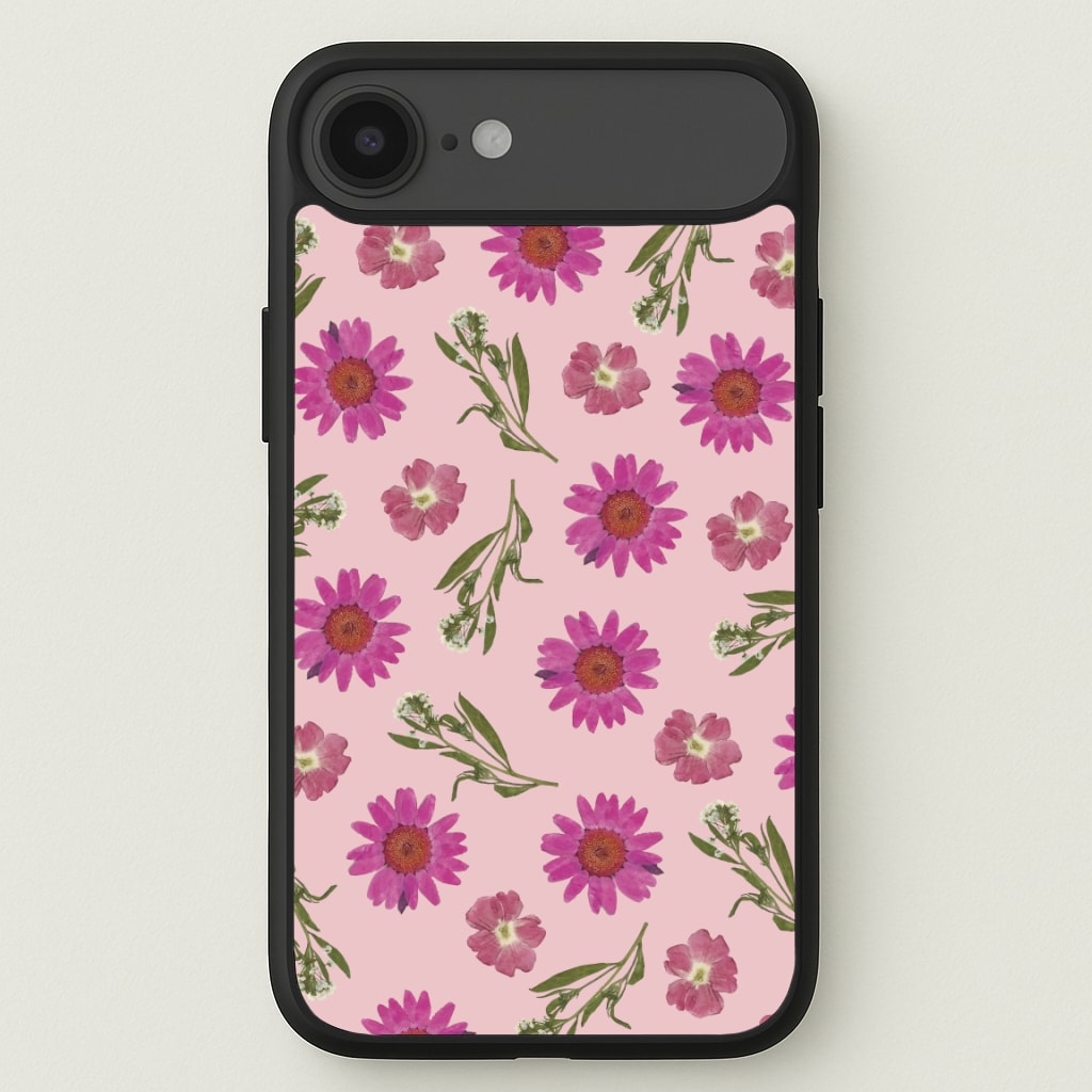 Pressed Pink Flowers Pattern Phone Case for iPhone 17 Air