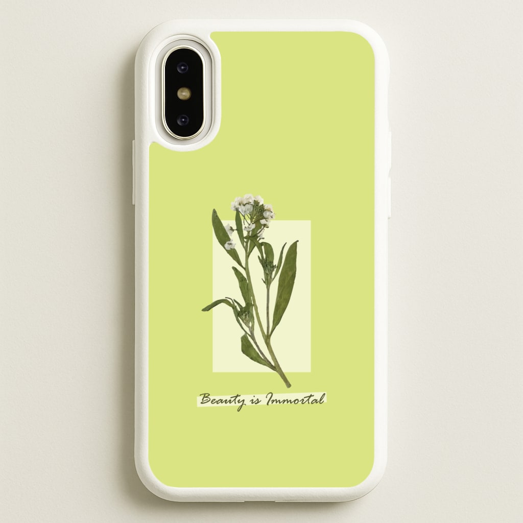 Beauty Is Immortal Press Flower - Floral Phone Case for iPhone X / XS