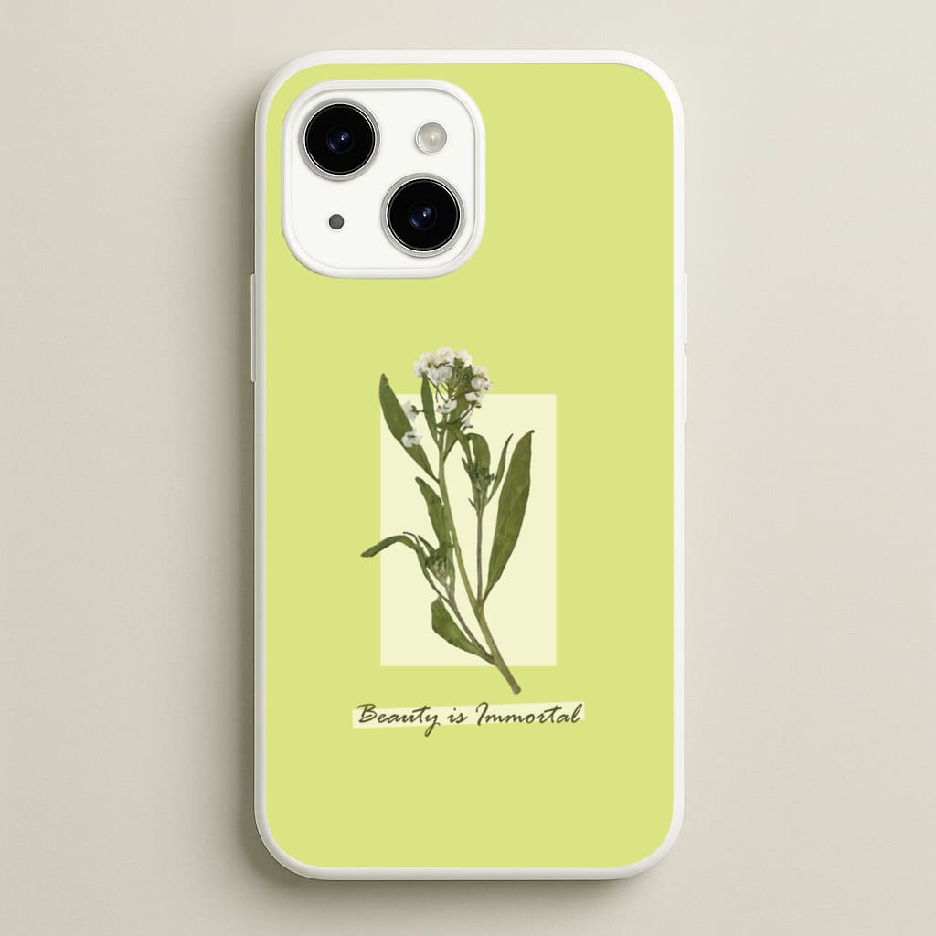 Beauty Is Immortal Press Flower - Floral Phone Case for iPhone 14 Plus
