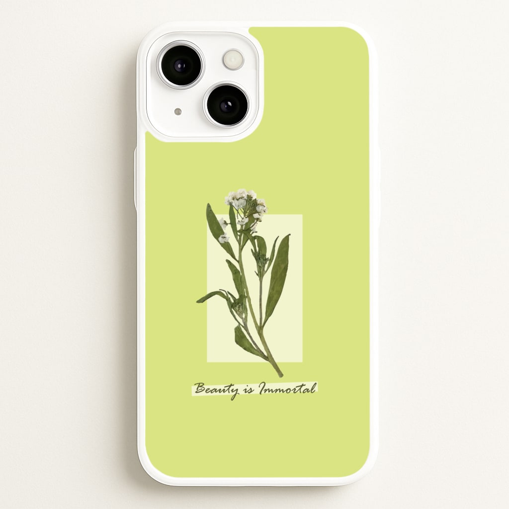 Beauty Is Immortal Press Flower - Floral Phone Case for iPhone 13 Mini