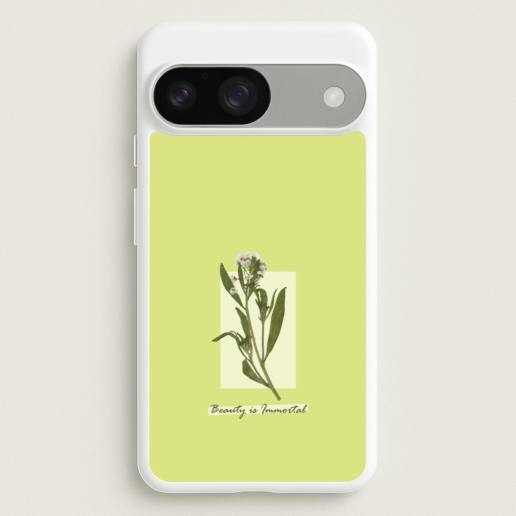 Beauty Is Immortal Press Flower - Floral Phone Case for Google Pixel 9 / 9 Pro